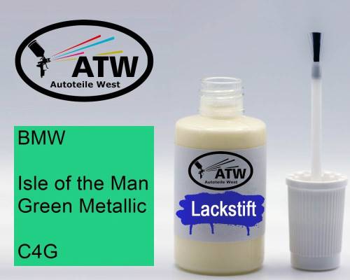 BMW, Isle of the Man Green Metallic, C4G: 20ml Lackstift, von ATW Autoteile West.